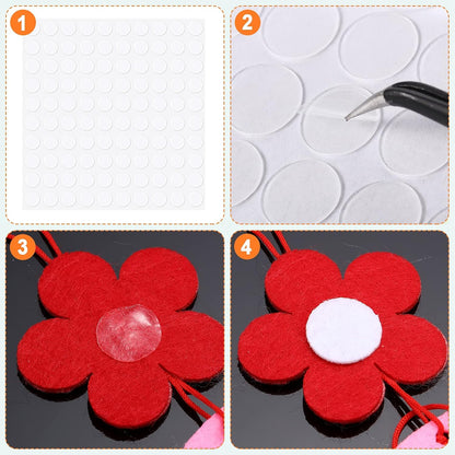 Zonon 1000 Pcs Double Sided Adhesive Dots Clear Glue Point Tape Stickers Balloon Glue Round Mini No Traces Adhesive Sticker Dot Sticker for Classroom Decor Craft DIY Office (0.24 Inch/ 6 mm)