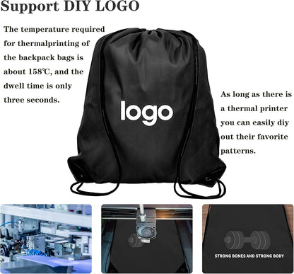 20 Colors Drawstring Backpack Bags Sack Pack Cinch Tote Sport Storage Polyester Bag for Gym Traveling