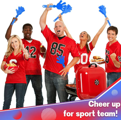4 Pieces Jumbo Hand Clappers 11 Inch Noise Makers Party Favors Giant Large Hand Clappers Noise Makers for Sporting Events Cheers Ball Dance Basketball Football Noisemakers (Red)