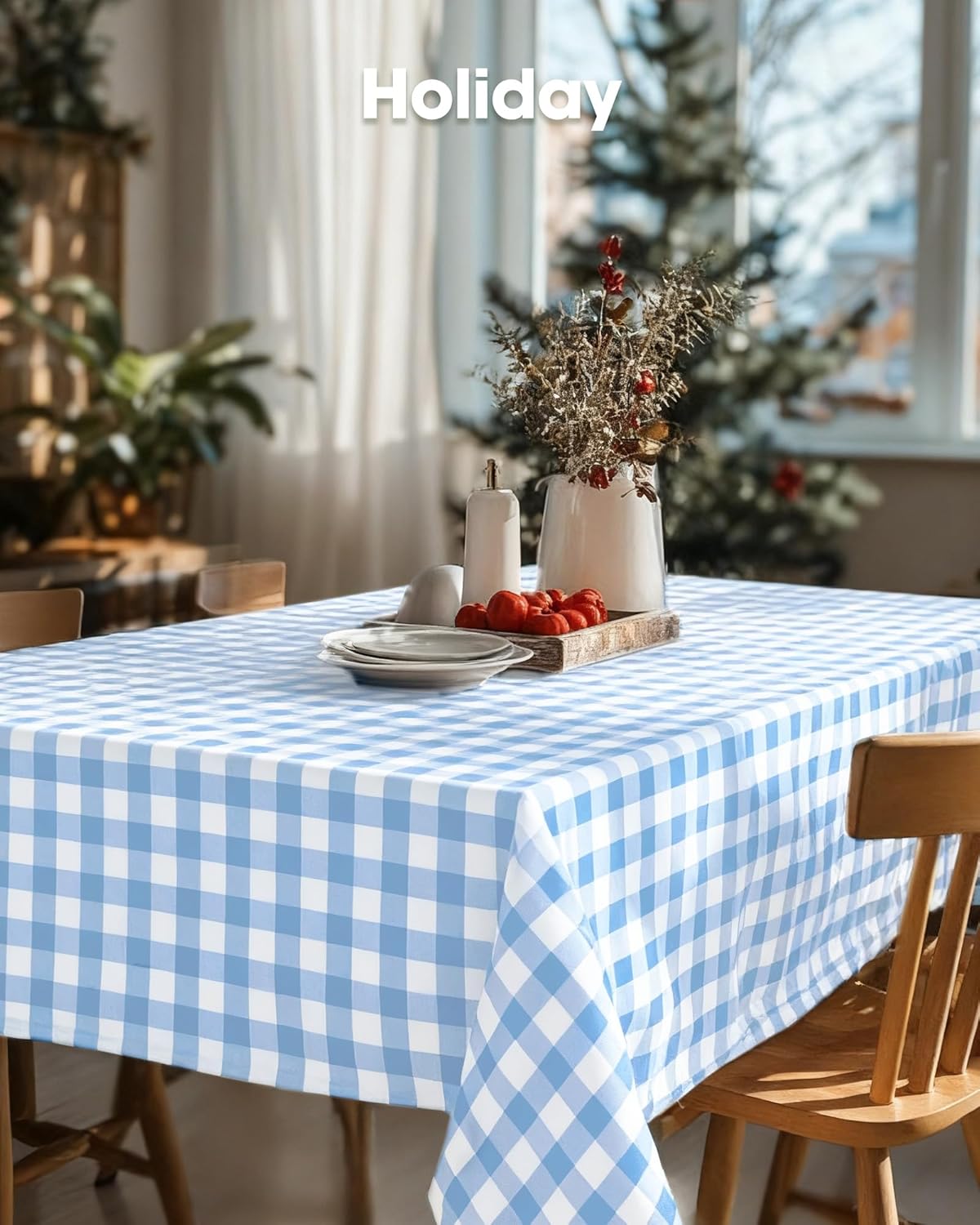 Pureegg Plastic Table Cloth Disposable 8 Pack, 54 x 108 Inch Table Cloths, Party, Picnic, Wedding, Decorative Tablecloths, Rectangle, White Plastic Cover, Leakproof & Sturdy, White