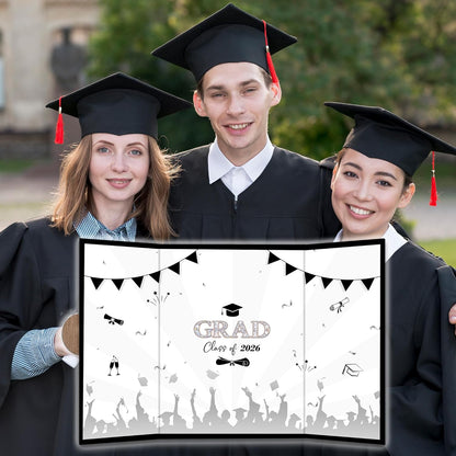 Class of 2026 Graduation Guest Book - 18''x 12'' Minimalist Graduation Signature Book - High School College Guest Book Alternative Signature Board Card - Grad Party Decor & Supplies-A05