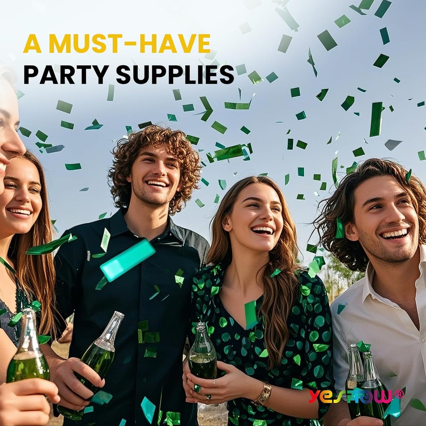 Confetti Cannon Party Poppers Gold,(6 pack) YESHOW Confetti Shooters Blaster for Birthday Graduation Wedding Christmas New Year’s Eve and Valentine's Day Any Celebrations