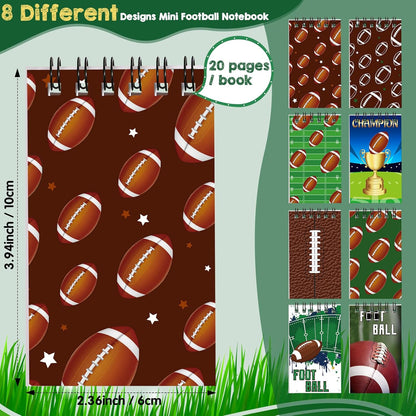 Faccito 32 Pcs Mini Notepads Sports Basketball Baseball Football Soccer Party Supplies Goodie Bag Stuffers Notepads Spiral Mini Notebooks for Reward(Baseball)