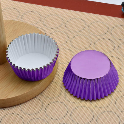 200 Pcs Gold Foil Cupcake Liners Standard Baking Cups Muffin Paper Cases