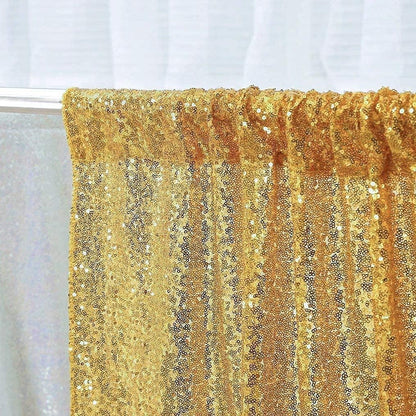 Poise3EHome Black Sequin Backdrop Curtains, 2 Panels 2FTx8FT Glitter Photo Booth Backdrop for Halloween Birthday Bachelorette Wednesday Twilight Party Decorations