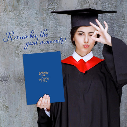 DYIRBIIY 18"X12" Graduation Signature Board - Class of 2026 - Grad Guest Book Alternative for College & High School Students, Congrats Graduate Gift, Party Favors & Decors(Blue) - A10