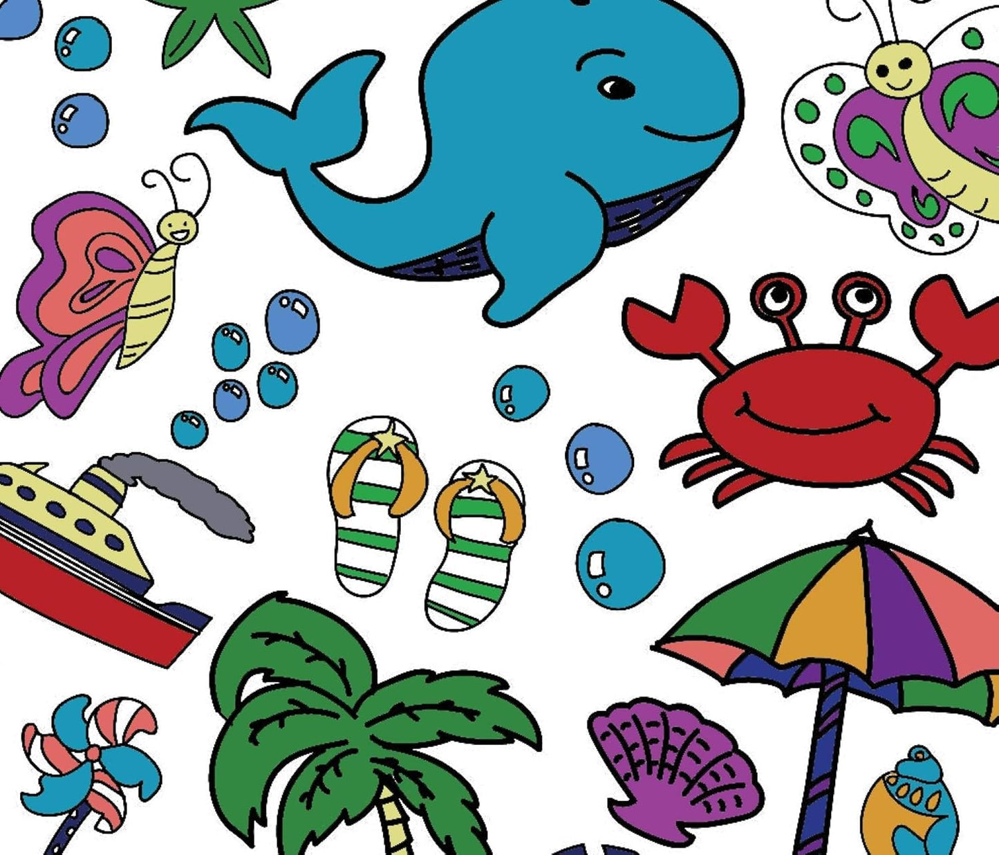 Animal Fun Design – Square Tablecloth 60”X60” – Interactive Coloring Tablecloth for Kids - Poly/Cotton Fabric – Washable and Reusable – DIY Activity for Children and Adults