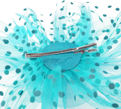DRESHOW Fascinators Hat Flower Mesh Ribbons Feathers on a Headband and a Clip Tea Party Headwear for Girls and Women - Colors A