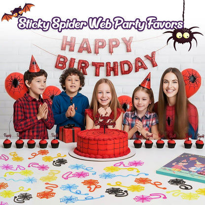 30 Pcs Sticky Spider Web Sticky Hands for Kids Bulk Halloween Party Favors Decorations,Spider Webs for Classroom Prizes,End of The Year Gifts Goodie Bags Stuffers Pinata Stuffers for Boys Girl