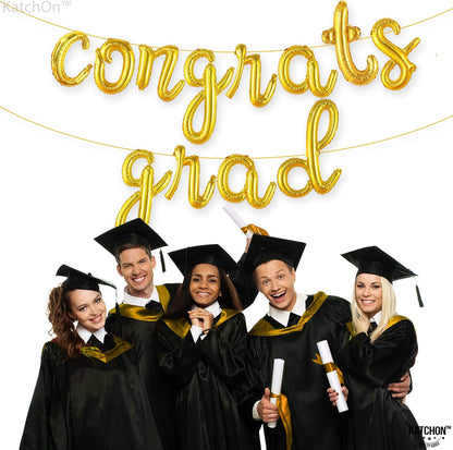 Graduation decorations 2026 | Rose Gold Congratulations Balloons - 16 Inch | Script Congrats Grad Balloons for Graduation Decorations Class of 2026 | Grad party decor, KatchOn