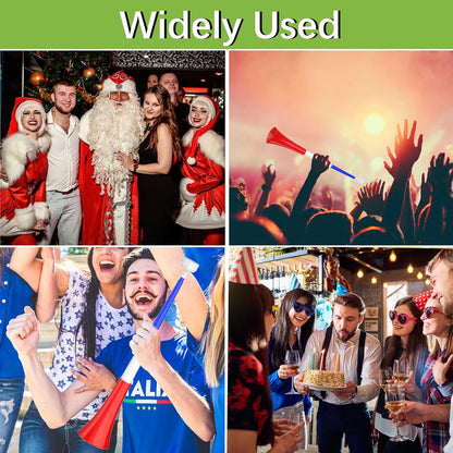 Collapsible Stadium Horn Noise Maker 24 Inch Vuvuzela Plastic Trumpet Horn Blow Horns Noisemakers for Sporting Events Graduation Games School Sports Party Supplies Favors Accessories