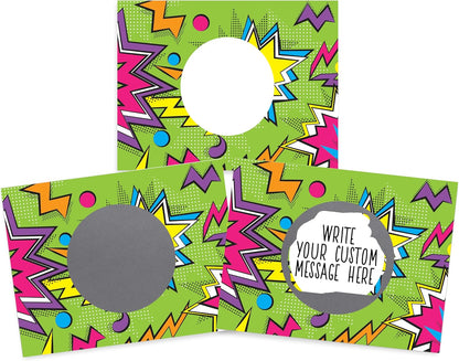 My Scratch Offs - Customizable Scratch-Off Cards Graffiti Design for Prizes, Classroom Rewards & Teacher Supplies, 50 Pack