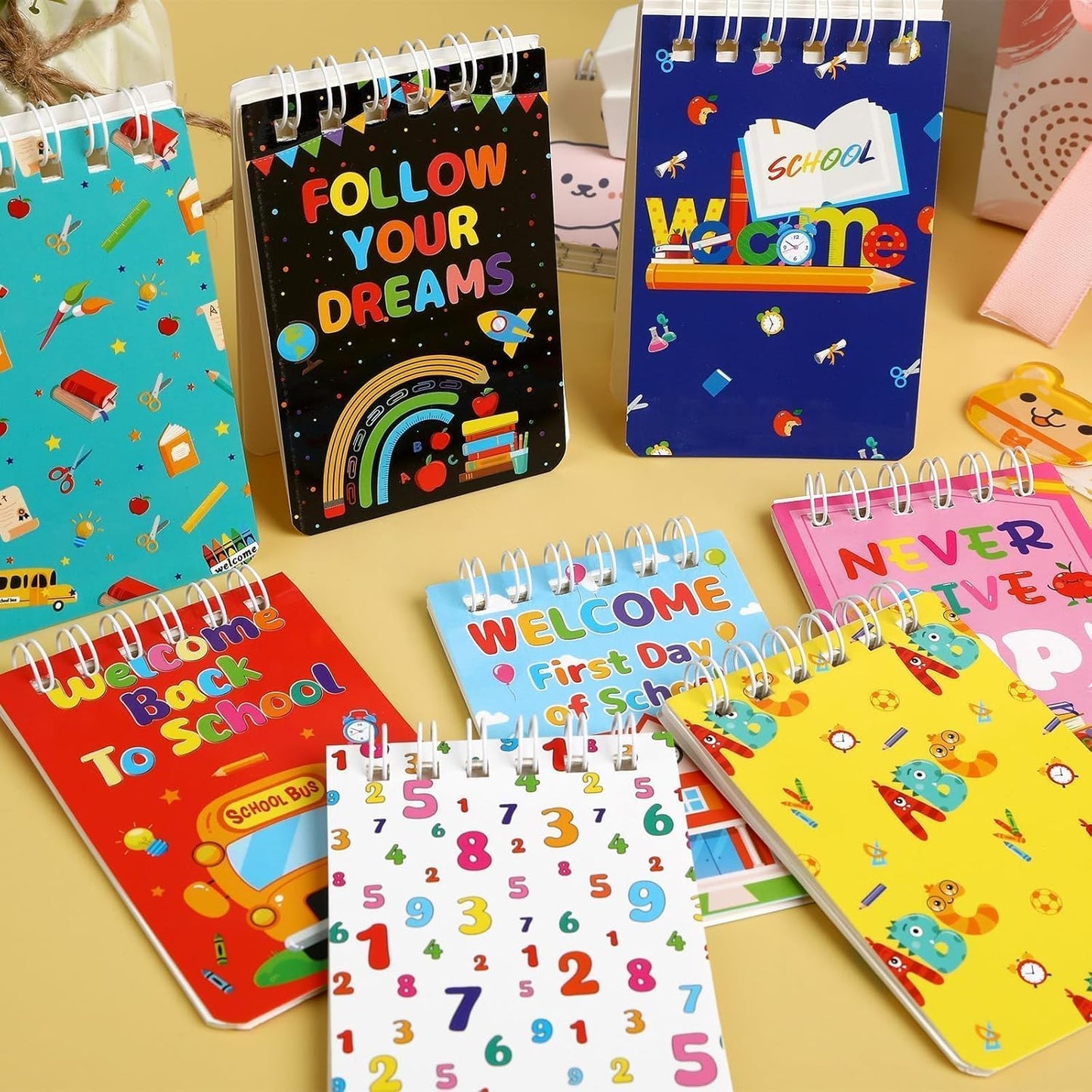 MARFOREVER 24 Pack Mini Animal Notepads Cat Dog Themed Party Favors Cat Dog Mini Spiral Notepads Pet Kitty Gifts for Birthday Teacher Students Reward School Classroom Supplies Goodie Bags Stuffers