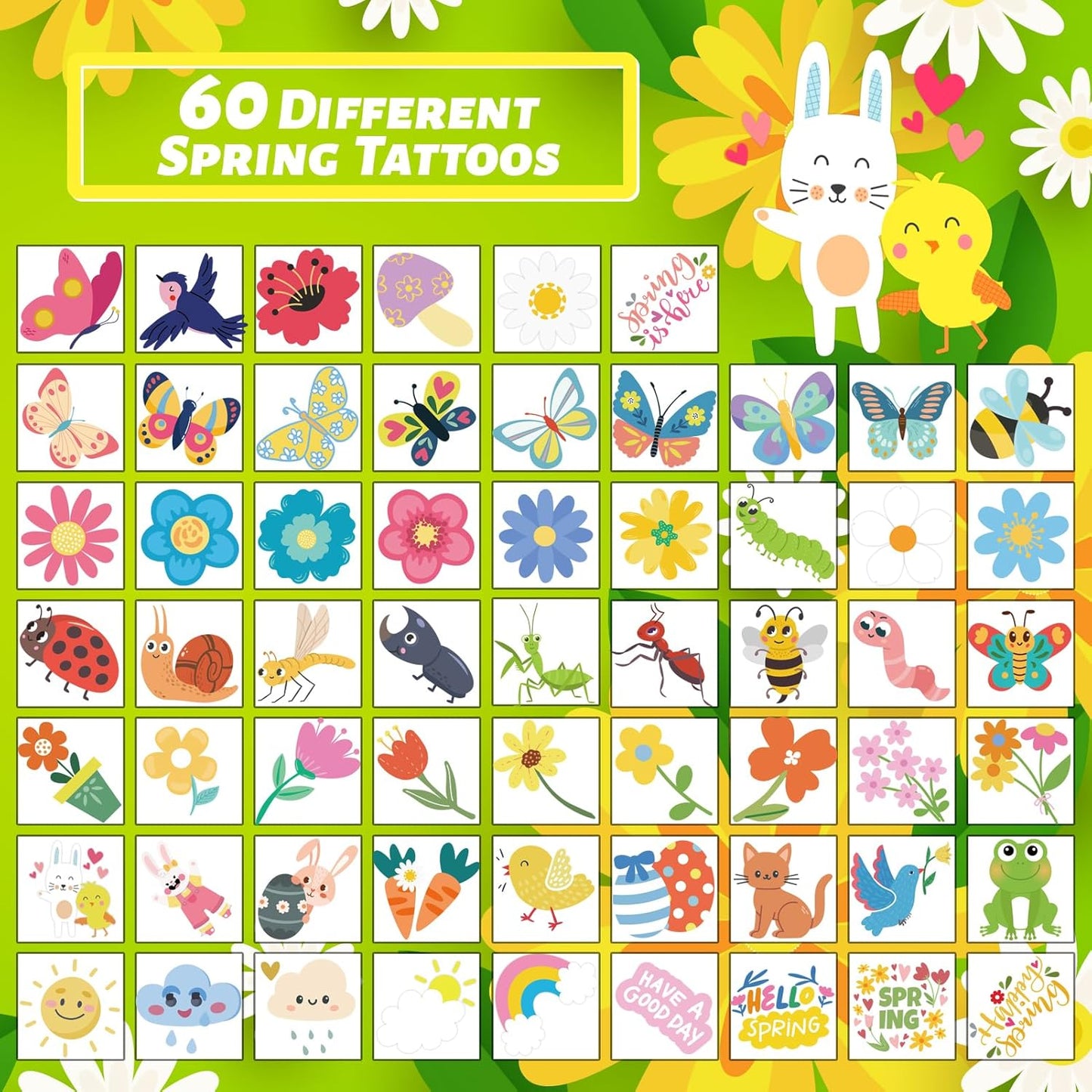 winthrop 240 Pcs Bulk Summer Temporary Tattoos for Kids, Individually Wrapped Safety Waterproof Tattoos, Best Choice for Hawaiian Luau Party Pool Beach Party Favors Classroom Matching Game, 60 Designs