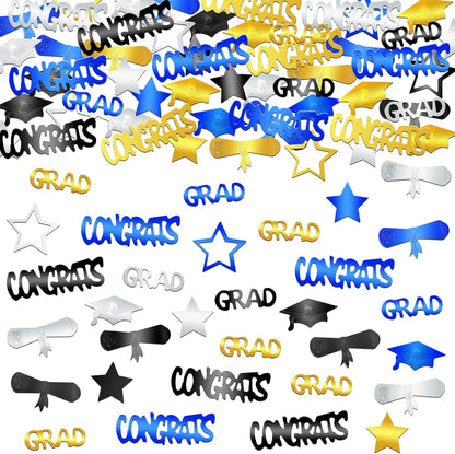 Black and Gold Grad Graduation Decorations 2026 - Pack of 1000, Congrats Grad Graduation Confetti 2026 | Grad Confetti Class of 2026 for Black and Gold 2026 Graduation Decorations, KatchOn