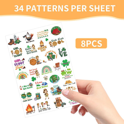 Gymnastic Temporary Tattoos Stickers - 200+ Sport Tattoo for Birthday Party Decorations, Dance Favors Supplies for Girls Boys, School Class Prize(8 Sheets)
