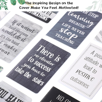 Outus 24 Pieces Mini Inspirational Notepads Motivational Small Pocket Journal Notebook Inspiring Note Pads Gift for School Office Travel Coworkers Supplies, 12 Styles (Simple Style)