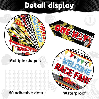 24 Pieces Retirement Decorations Retirement Party Directional Sign Retired Welcome Signs for Adults Retirement Themed Party Decorations Birthday Party Supplies