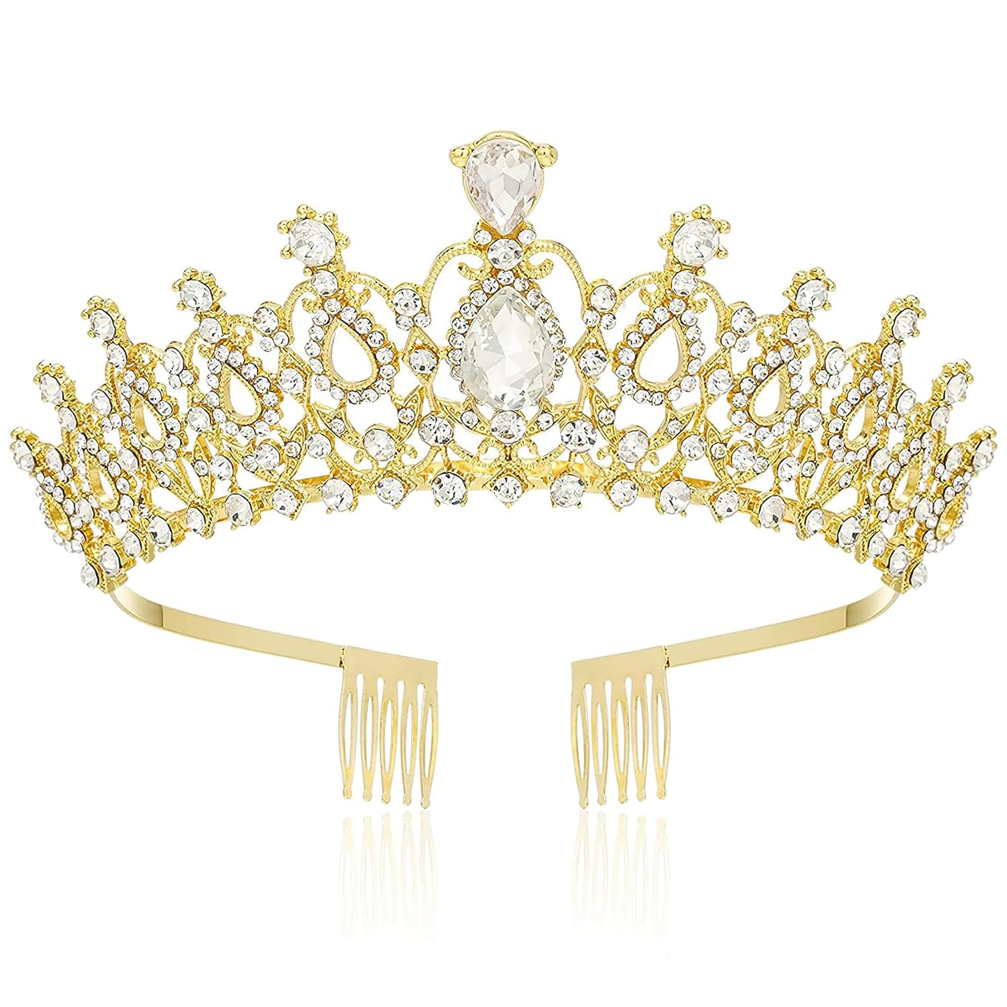 Tiara Crown for Women, Headband Hair Accessories for Birthday Wedding Party Costume Pink