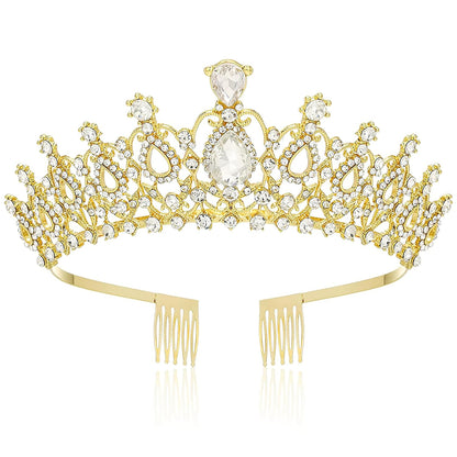 Tiara Crown for Women, Headband Hair Accessories for Birthday Wedding Party Costume Pink