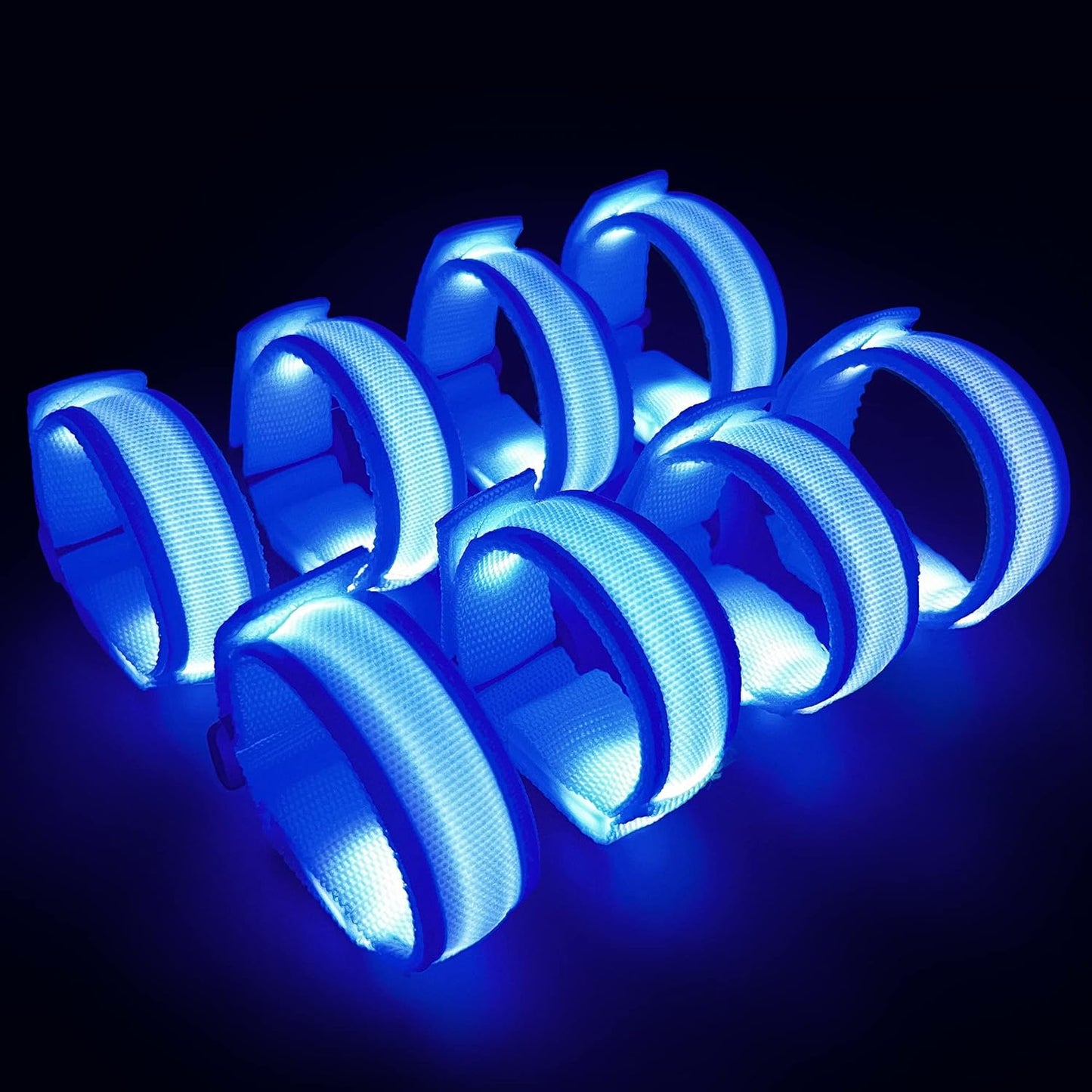 KIRALUMI 8 PCS LED Glow Bracelets, Light Up Bracelets for Kids Adults - Christmas Glow in The Dark Party Bracelets Favors Supplies for Concerts, Festivals, Game Prizes, Sports, Rave Accessories.