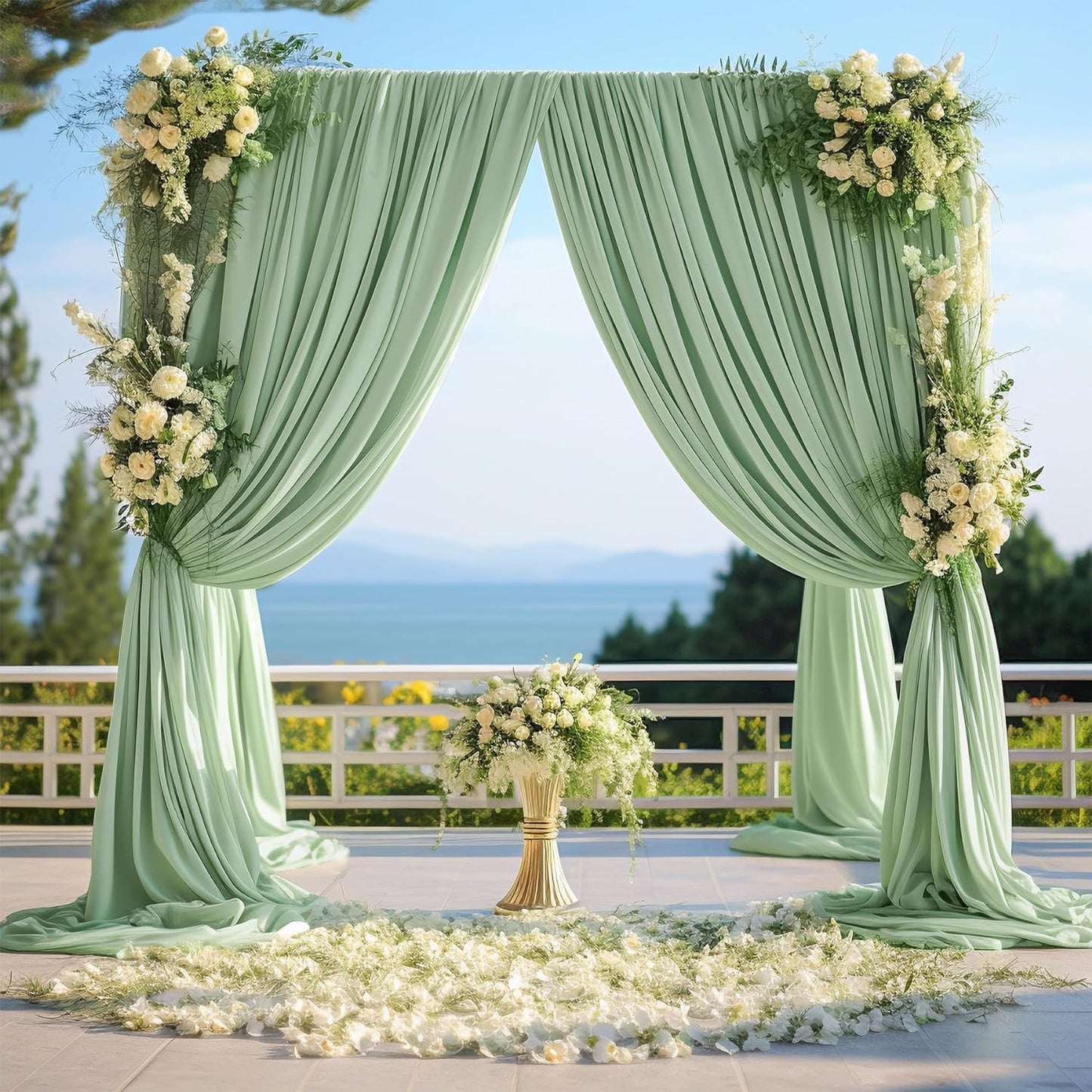 10ftx10ft Black Backdrop Curtains for Weddings Parties, Wrinkle Free 2 Panels Silky Polyester Photo Backdrop Drapes Back Drop Cloth Drapery for Birthday Mother'sDay Photography Background
