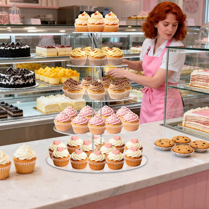 Acrylic Cupcake Tower, 7-Tier Round Cake Stand for 100 Cupcakes, Dessert Display for Parties & Weddings