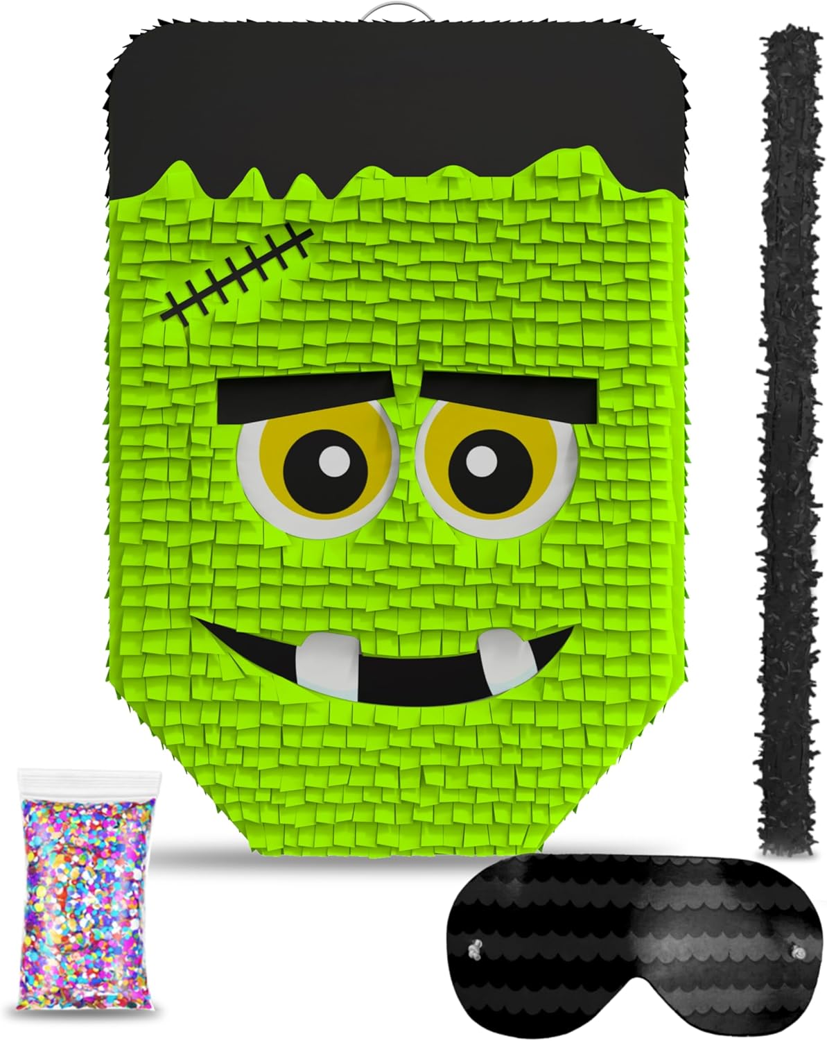 Jergrim Blue Monster Truck Piñata, Small 4 Piece Set, perfect for Kids Birthday Parties, Race Car Party Supplies fits piñata candy and party favors (17”X11”) Durable!