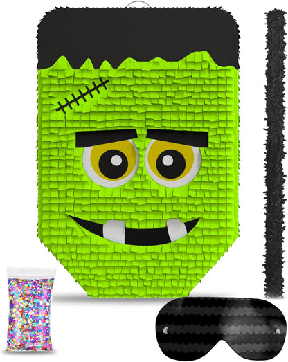 Jergrim Blue Monster Truck Piñata, Small 4 Piece Set, perfect for Kids Birthday Parties, Race Car Party Supplies fits piñata candy and party favors (17”X11”) Durable!