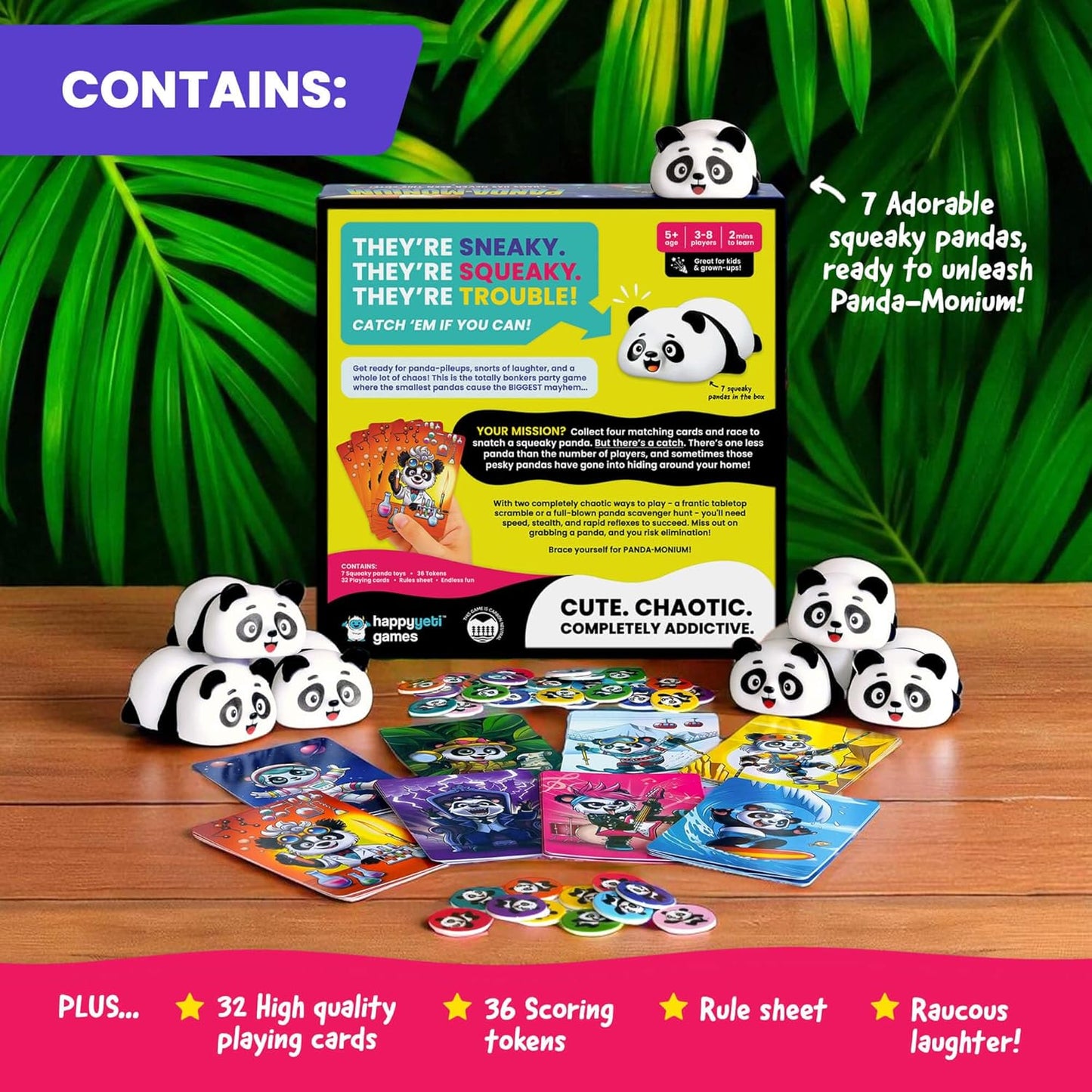 Pandamonium - Chaos Has Never Been This Cute! | The Hilarious Action-Packed Family Party Game for Kids, Teens and Adults | A Scavenger Hunt Card & Board Game for Ages 5+, 3-8 Players