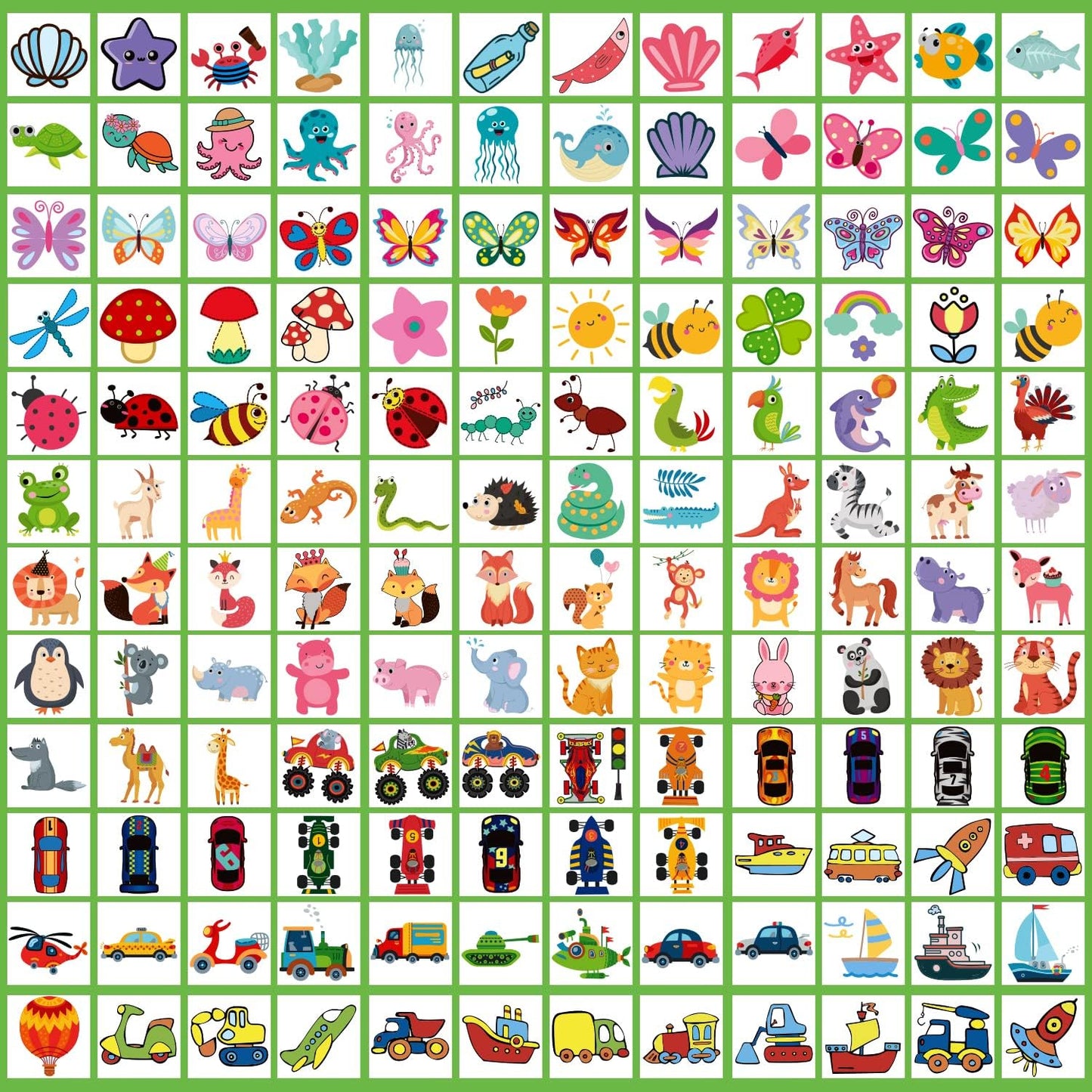 Partywind 408 PCS Kids Tattoos for Party Supplies, Individually Wrapped Sheet Temporary Tattoos Stickers for Kids Goodie Bag Stuffers, Fun Birthday Party Favors - Mixed