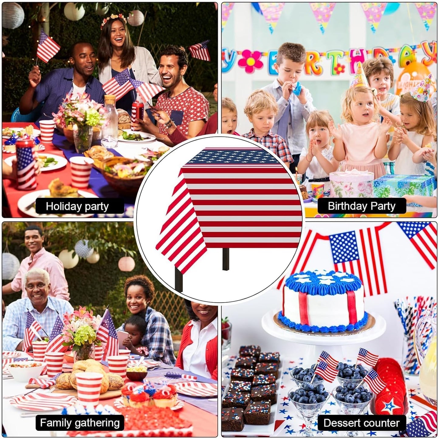 Childom 1 Pack Fourth of July Coloring Tablecloth for Kids,4th of July Crafts for Kids 30"x72" Giant Coloring Poster Table Cloth,Large Paper Poster Crafts Party Activities,4th of July Paper Tablecloth