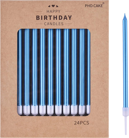 PHD CAKE Champagne Gold Long Thin Metallic Birthday Candles, Cake Candles, Birthday Parties, Wedding Decorations, Party Candles