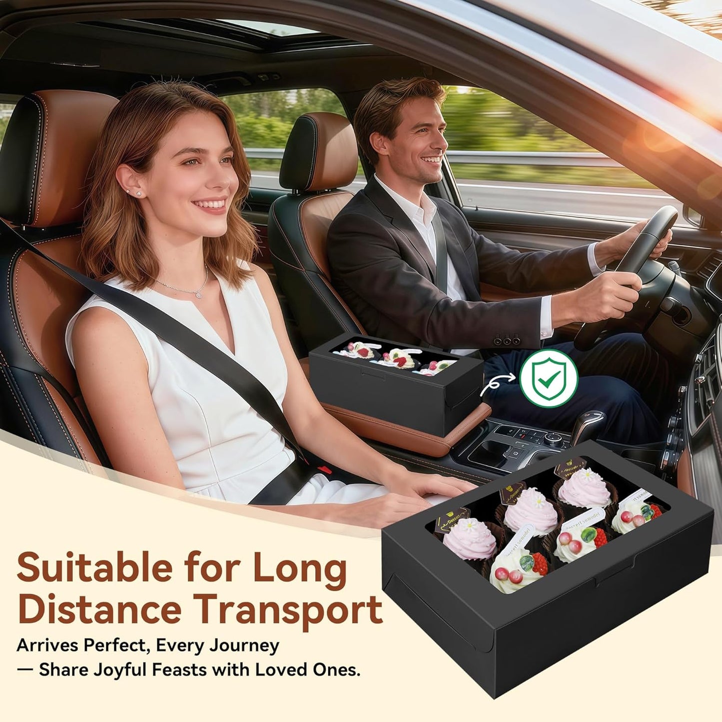 30-Set Cupcake Boxes Bulk with Clear Display Window Hold 6 Standard Cupcakes, Disposable Food Grade White Cupcake Carrier Cupcake Container, Perfect for Cupcakes Muffins Cookies Pastries