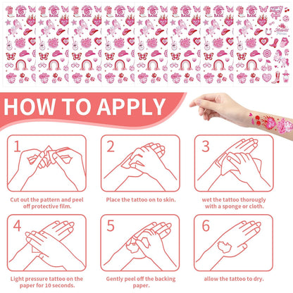 Gymnastic Temporary Tattoos Stickers - 200+ Sport Tattoo for Birthday Party Decorations, Dance Favors Supplies for Girls Boys, School Class Prize(8 Sheets)