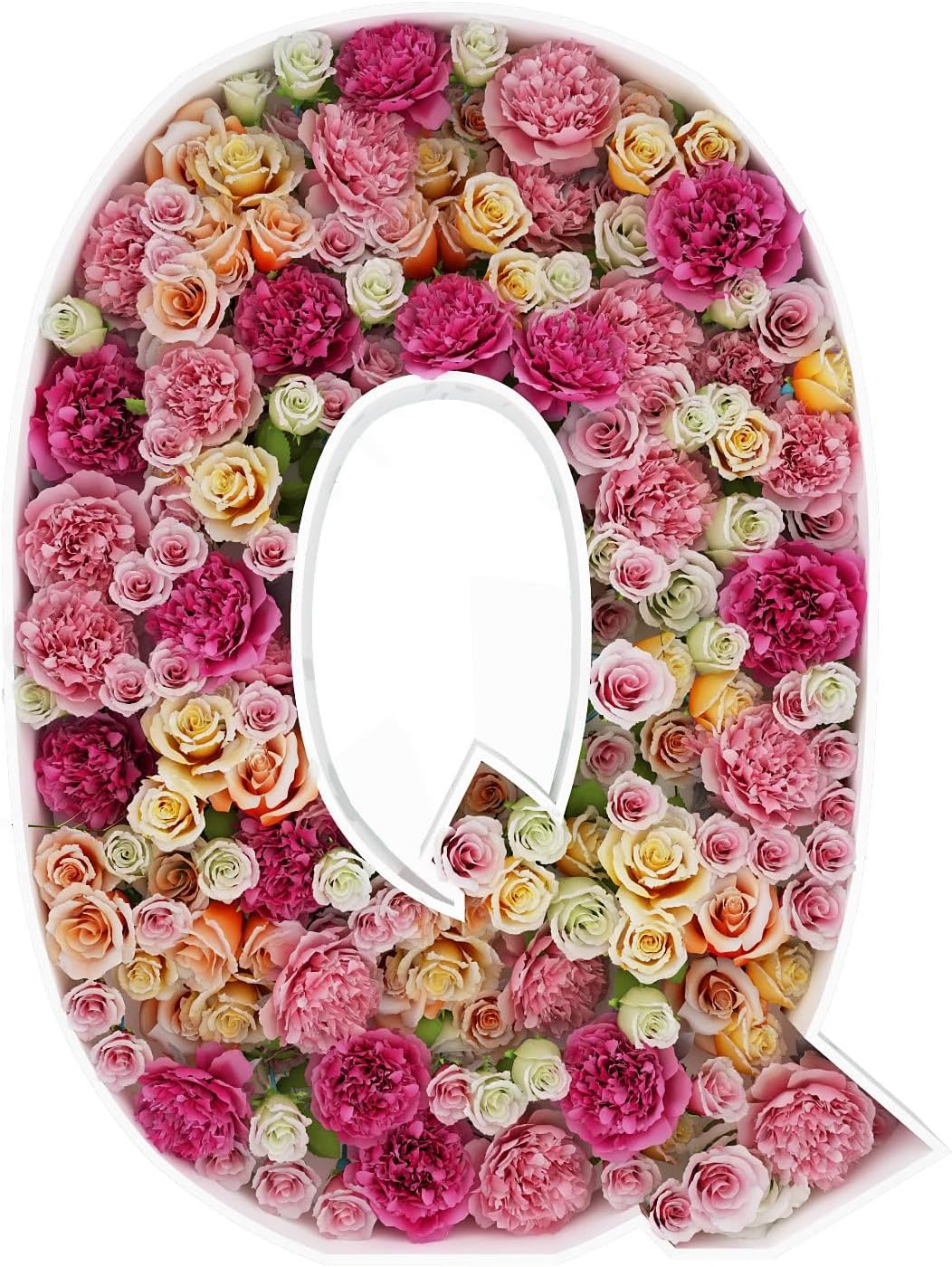 JW Passion - Premium Quality Made 3FT Tall Mosaic Balloon Frame Big Marquee Light Up Letters DIY Kit for Birthday Party Wedding Backdrop Decor Letter A Pre-Cut Foam Board