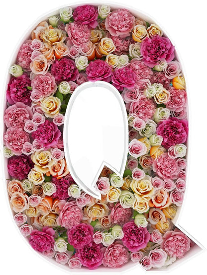 JW Passion - Premium Quality Made 3FT Tall Mosaic Balloon Frame Big Marquee Light Up Letters DIY Kit for Birthday Party Wedding Backdrop Decor Letter A Pre-Cut Foam Board