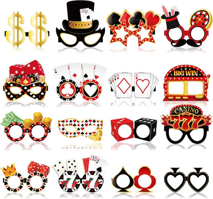 32 Pcs Spa Party Favors Paper Glasses Makeup Paper Eyeglasses Frames Spa Photo Booth Props Selfie Props for Makeup Birthday Party Decorations