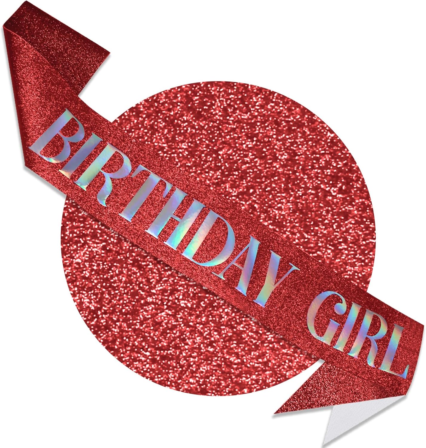 RUDONG M Birthday Girl Sash Glitter - Silver Birthday Sash for Women & Girls | Sweet 16/18th/21st/30th/40th/50th/60th/70th, All-Age Celebration Party Decor