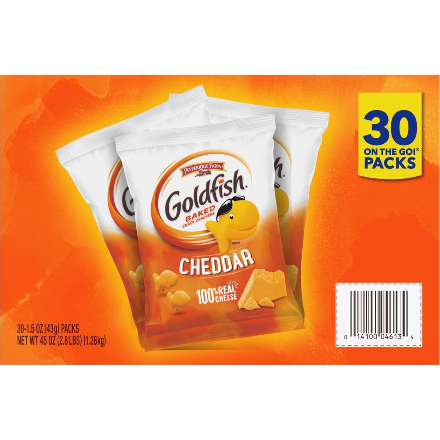 Goldfish Crackers Big Smiles Variety Pack with Cheddar, Colors, and Pretzels, Snack Packs, 30 Ct