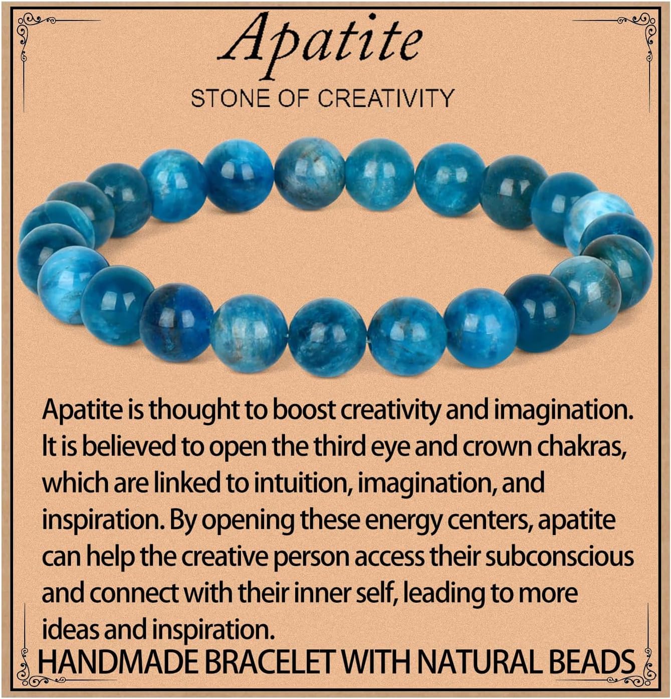 LPBeads Handmade Natural Gemstone Stretch Elastic Bracelet Healing Crystal Round Stone Beads Jewelry Gifts for Women Men