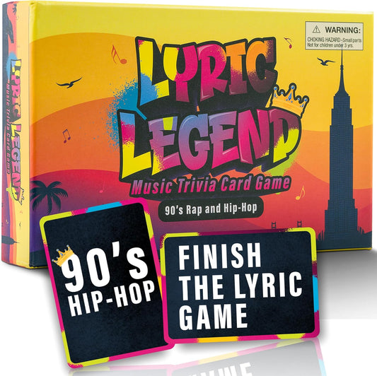 Lyric Legend 90’s R&B Music Trivia - Adult Games for Game Night - Good for Groups – Finish The Lyrics Party Game - Multiple Choice, Listen While You Play with Included Playlist!