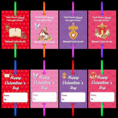 Haooryx Religious Glow Stick Bracelets Bulk - 36 Pack Lamp Bible Verse Glow Stick Bracelet with Gift Card Light up Toy for Kids VBS Sunday School Prizes Church Event Student Reward Birthday Party Gift