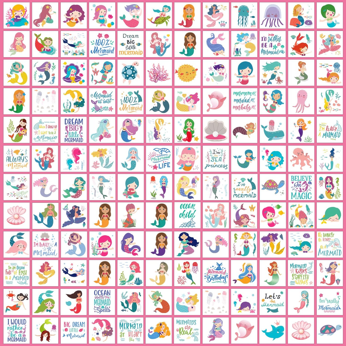 Partywind 408 PCS Kids Tattoos for Party Supplies, Individually Wrapped Sheet Temporary Tattoos Stickers for Kids Goodie Bag Stuffers, Fun Birthday Party Favors - Mixed