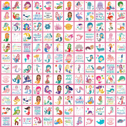 Partywind 408 PCS Kids Tattoos for Party Supplies, Individually Wrapped Sheet Temporary Tattoos Stickers for Kids Goodie Bag Stuffers, Fun Birthday Party Favors - Mixed