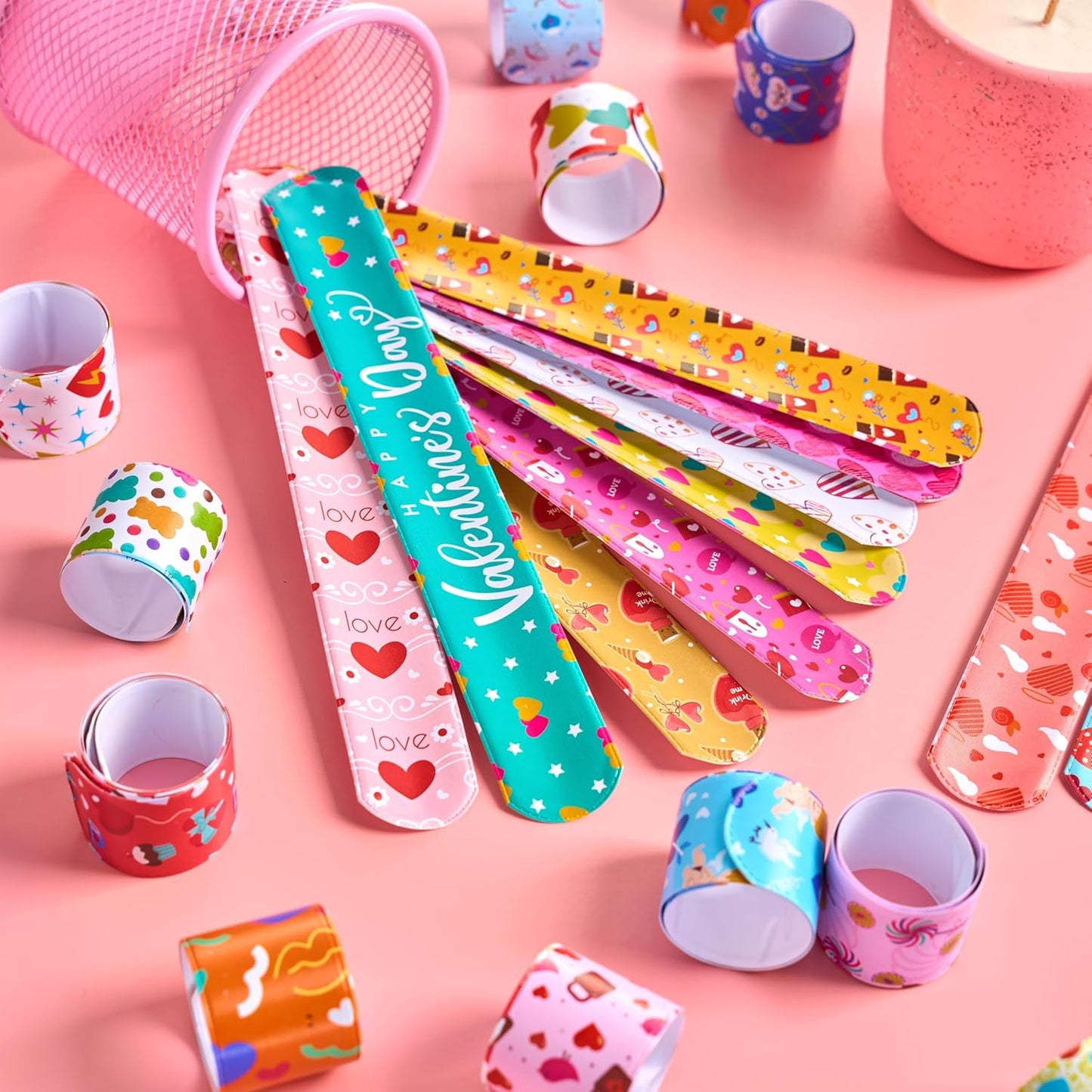 JOYIN 144 Pcs Slap Bracelets for Kids, Bulk Wristbands with Animals, Friendship, Heart, Party Favors, Classroom Prizes Birthday Exchanging Gifts,Goodies Bag Stuffers Fillers