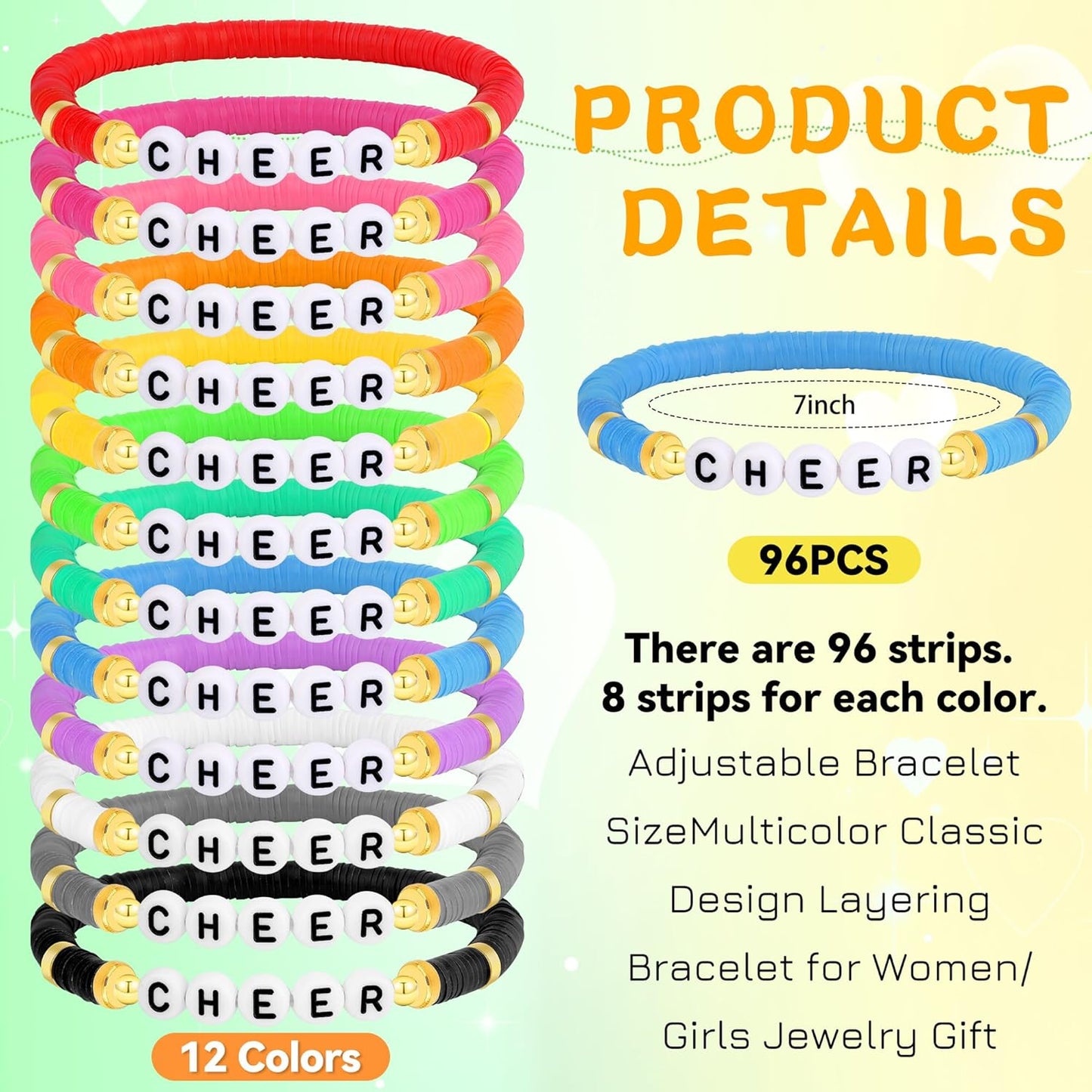 LUYI 32 Pcs Preppy Jewelry Bracelets for Women Clay Bead Colorful Surfer Heishi Bracelet Set Stackable Beaded Friendship Stretch Bracelets Boho Y2K Summer Beach Elastic Layering Bracelets