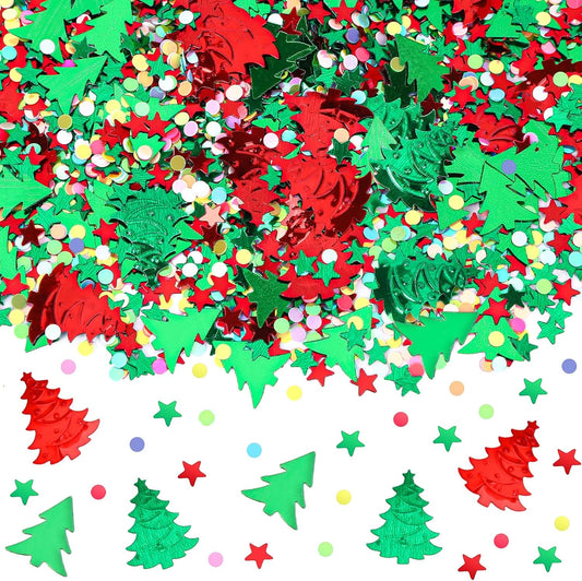 MARFOREVER Multicolor Sparkle Foil Confetti, Glitter Round Confetti Birthday Scatter Table Metallic Sequin Sprinkles Circle Dots for Baby Shower Wedding Christmas Valentine Party Decorations