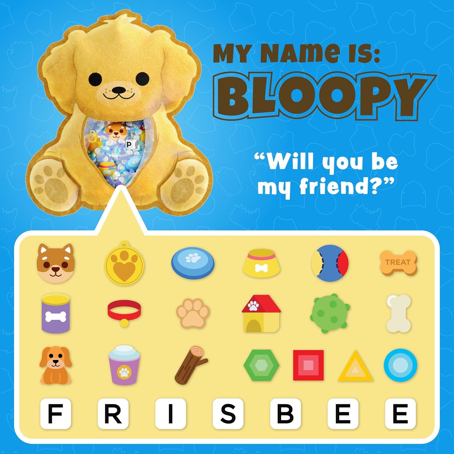 Vango BIZYBOO - The Original Seek & Find Plush - Hidden Object Search Problem Solving Educational Matching Game for Kids 2 and Up (Chill Bill)