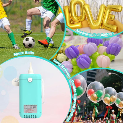 Ball Pump Balloon Pumps Electric, Balloon Pump Portable Long Animal Balloon Pump, Electric Blower Machine Inflator Basketball Pump 260 Balloon Pump for Party/Wedding/Birthday Decorations